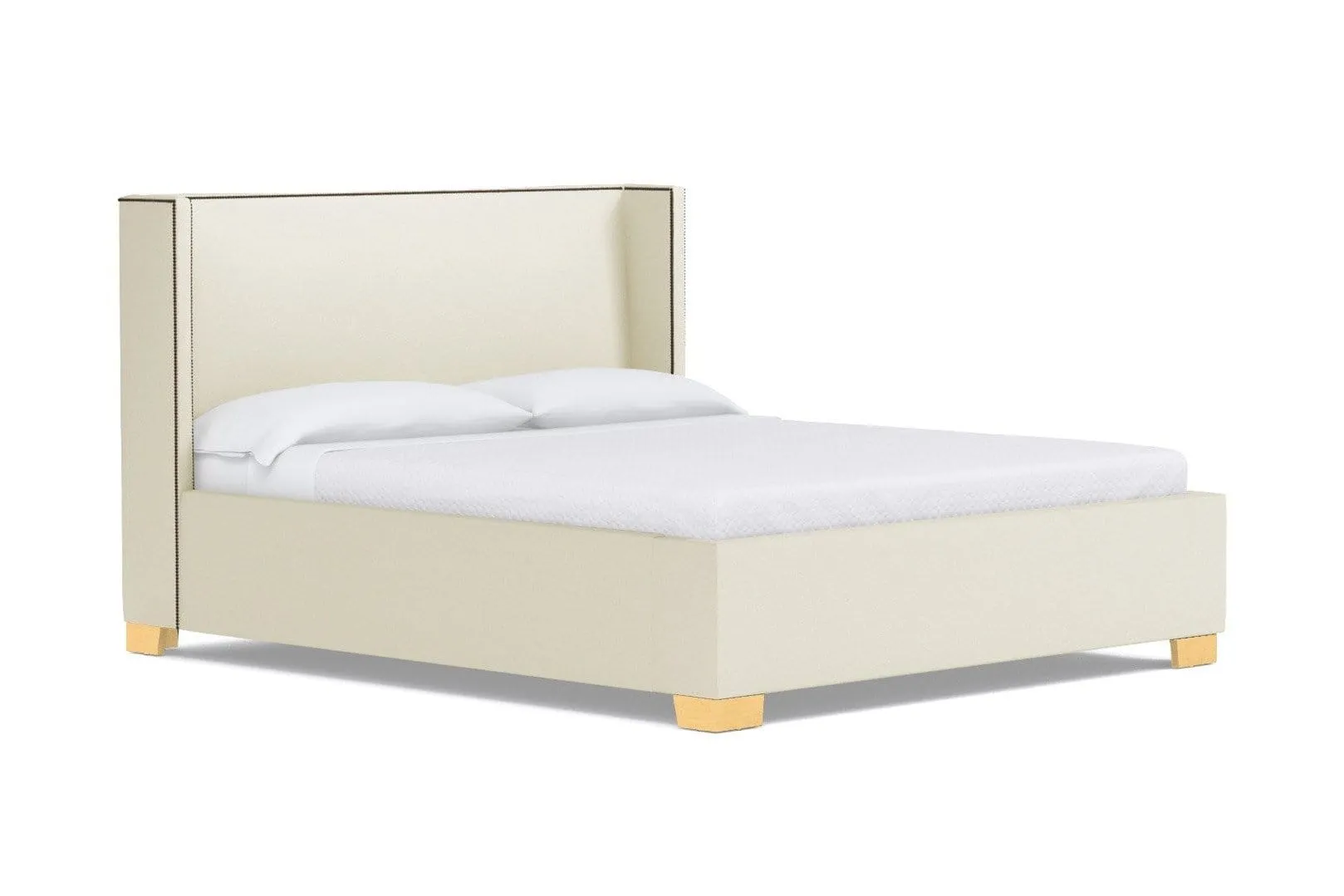 Everett Upholstered Bed :: Leg Finish: Natural / Size: California King