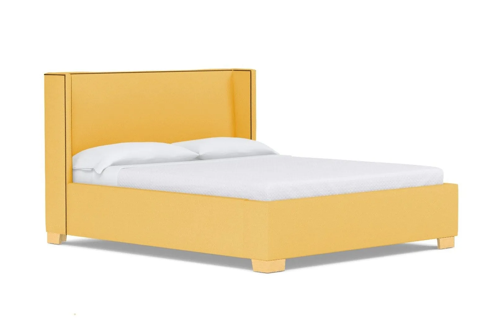 Everett Upholstered Bed :: Leg Finish: Natural / Size: California King