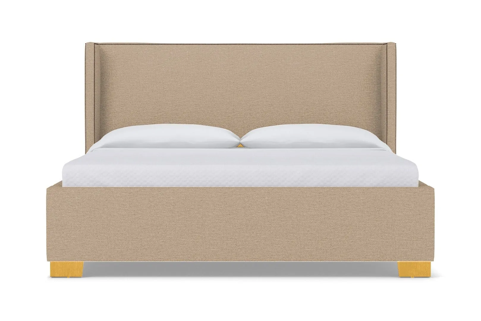 Everett Upholstered Bed :: Leg Finish: Natural / Size: California King