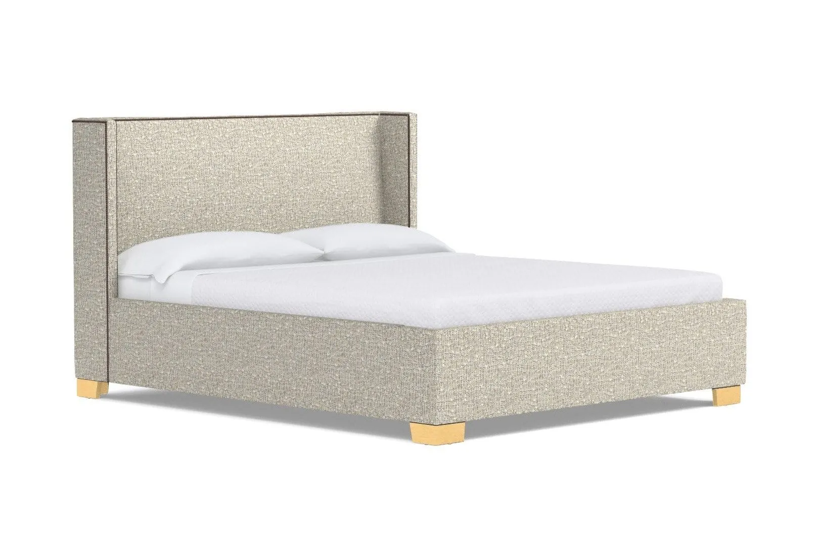 Everett Upholstered Bed :: Leg Finish: Natural / Size: California King