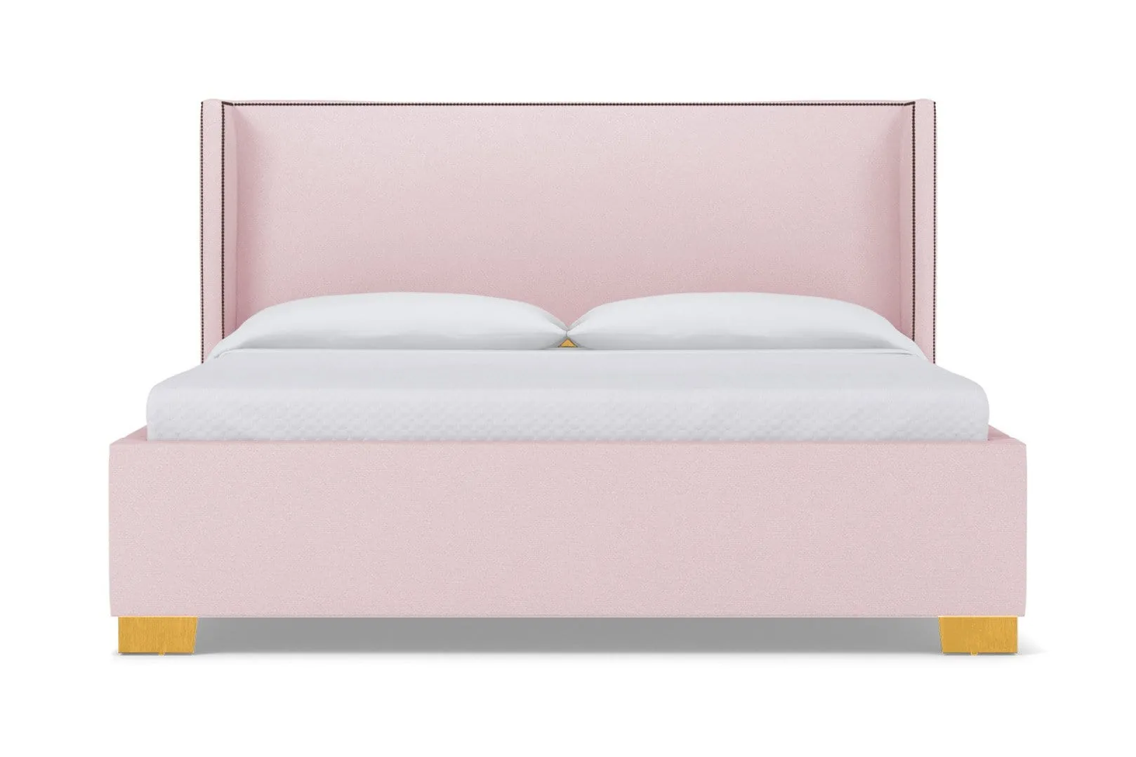Everett Upholstered Bed :: Leg Finish: Natural / Size: Full Size