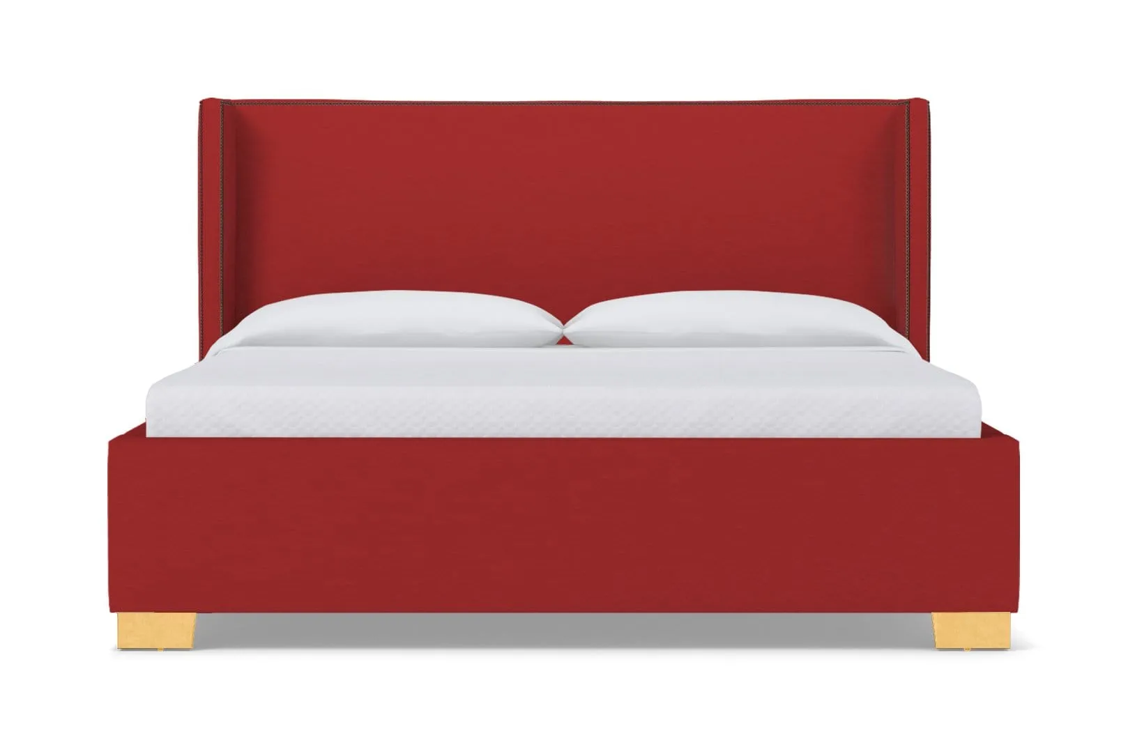Everett Upholstered Bed :: Leg Finish: Natural / Size: Full Size