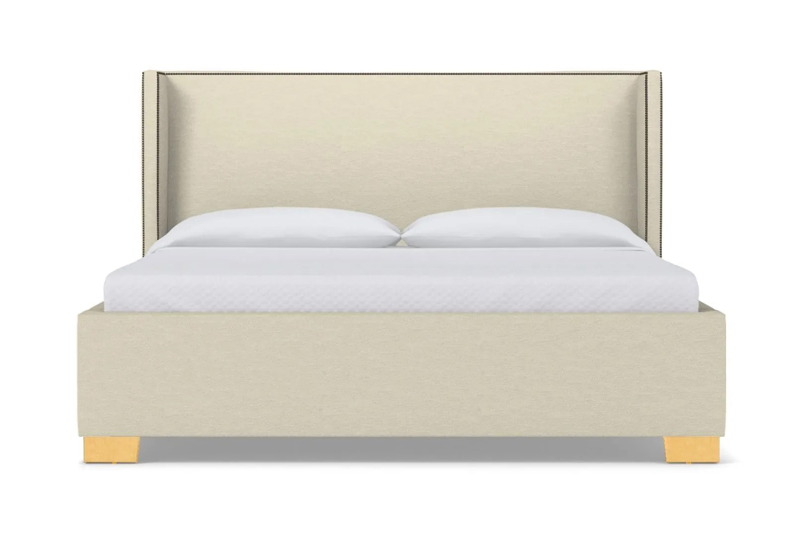 Everett Upholstered Bed :: Leg Finish: Natural / Size: Full Size