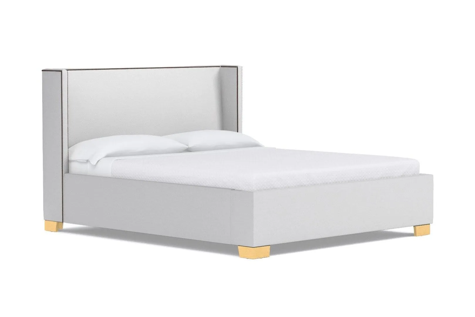 Everett Upholstered Bed :: Leg Finish: Natural / Size: King