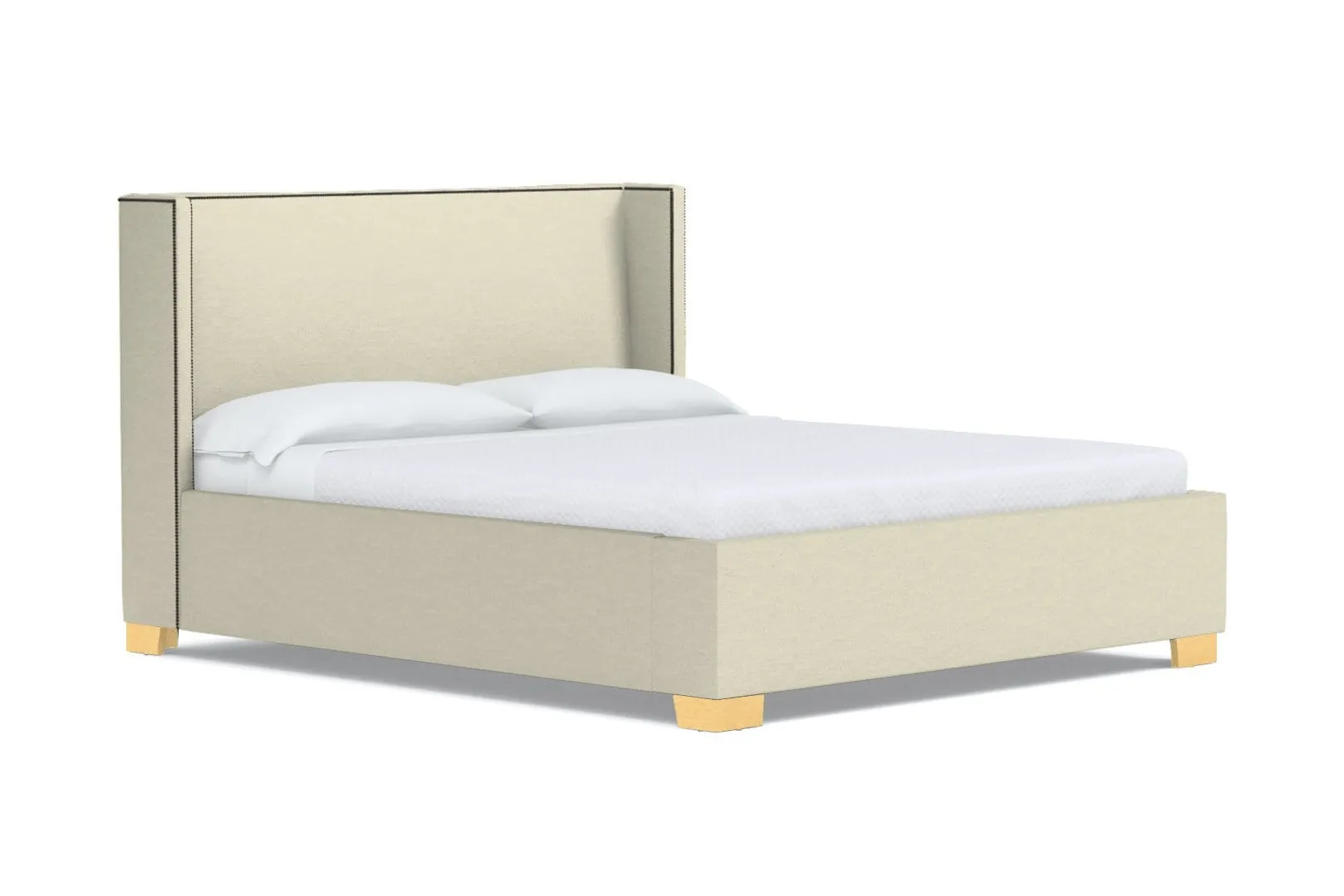 Everett Upholstered Bed :: Leg Finish: Natural / Size: King