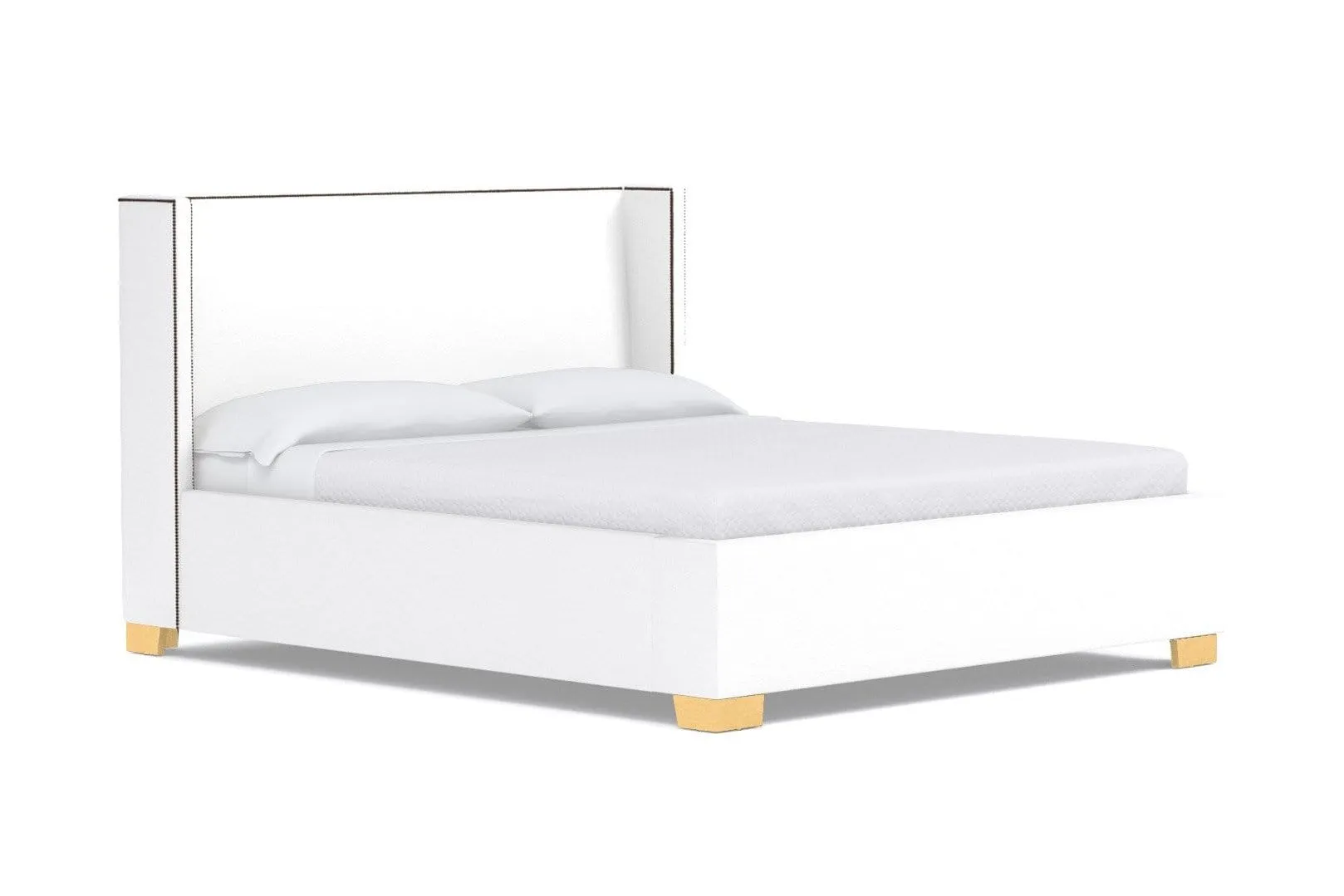 Everett Upholstered Bed :: Leg Finish: Natural / Size: King