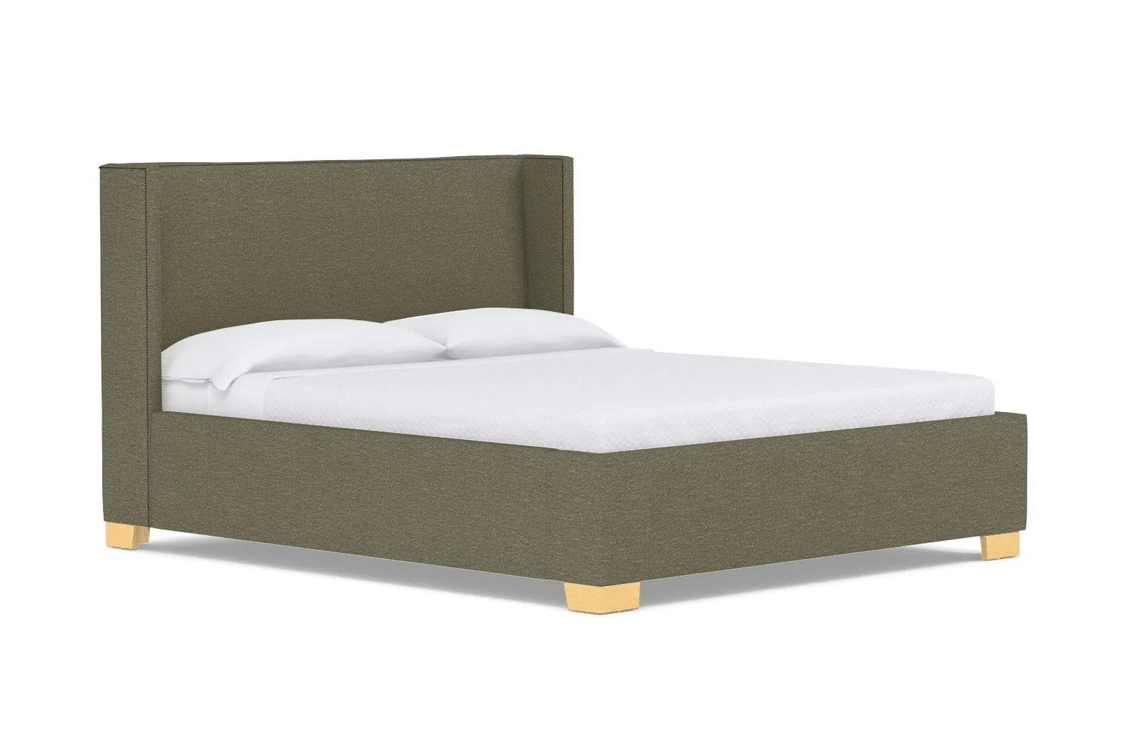 Everett Upholstered Bed :: Leg Finish: Natural / Size: King