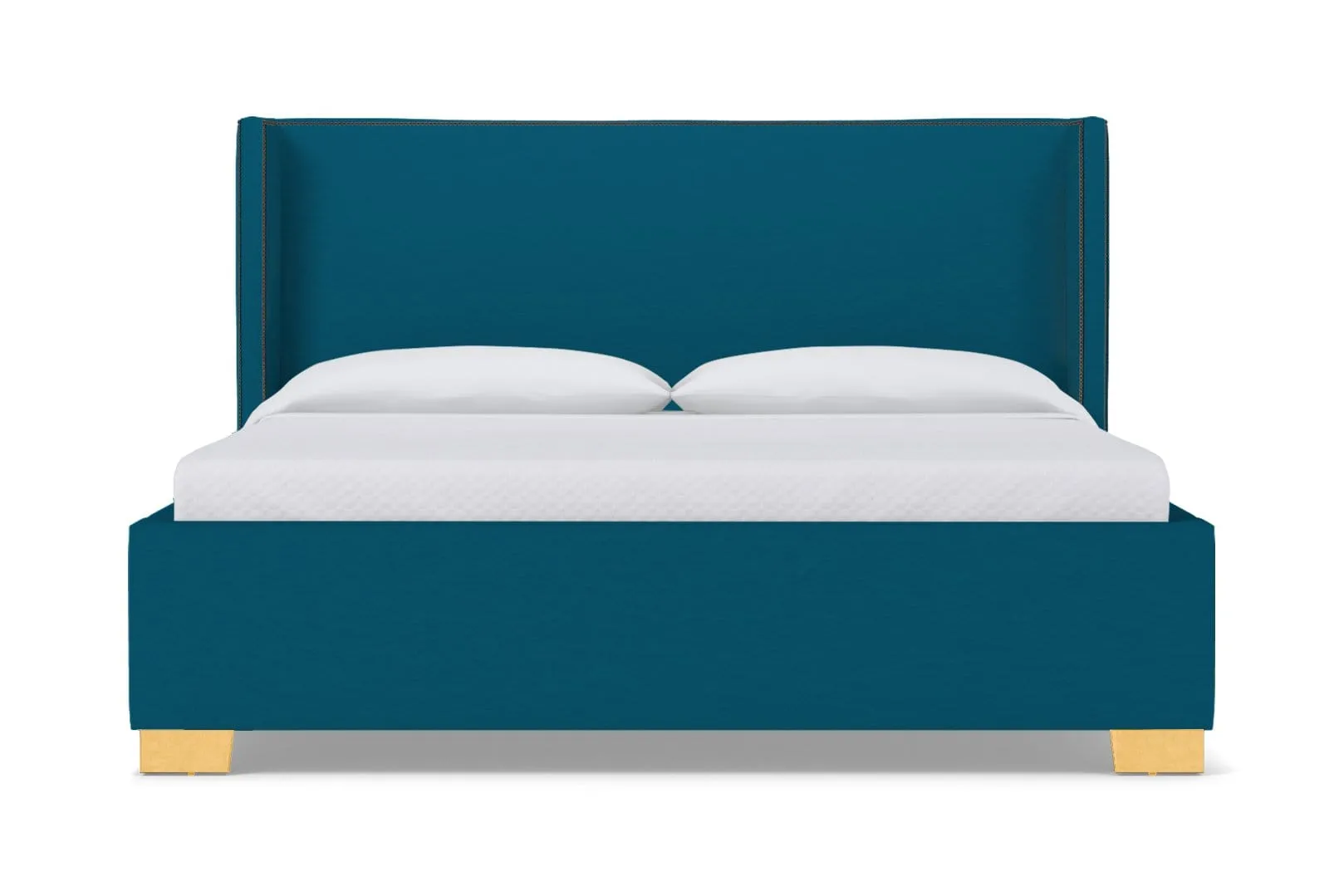 Everett Upholstered Bed :: Leg Finish: Natural / Size: King