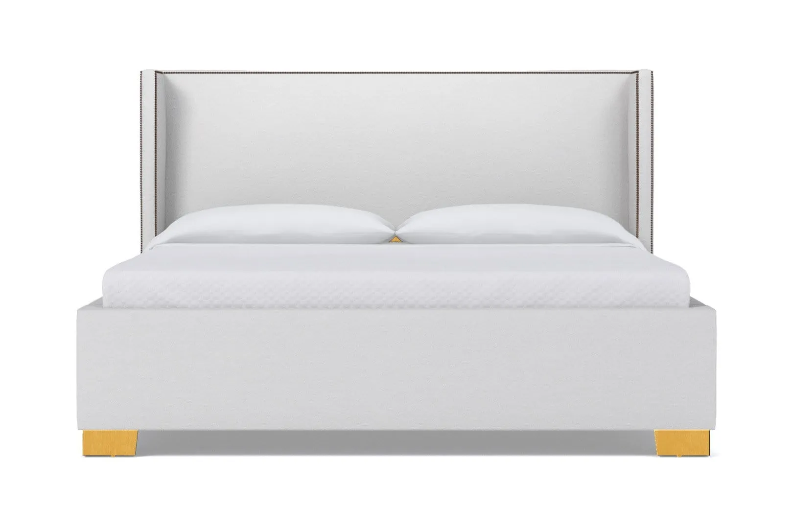 Everett Upholstered Bed :: Leg Finish: Natural / Size: Queen Size
