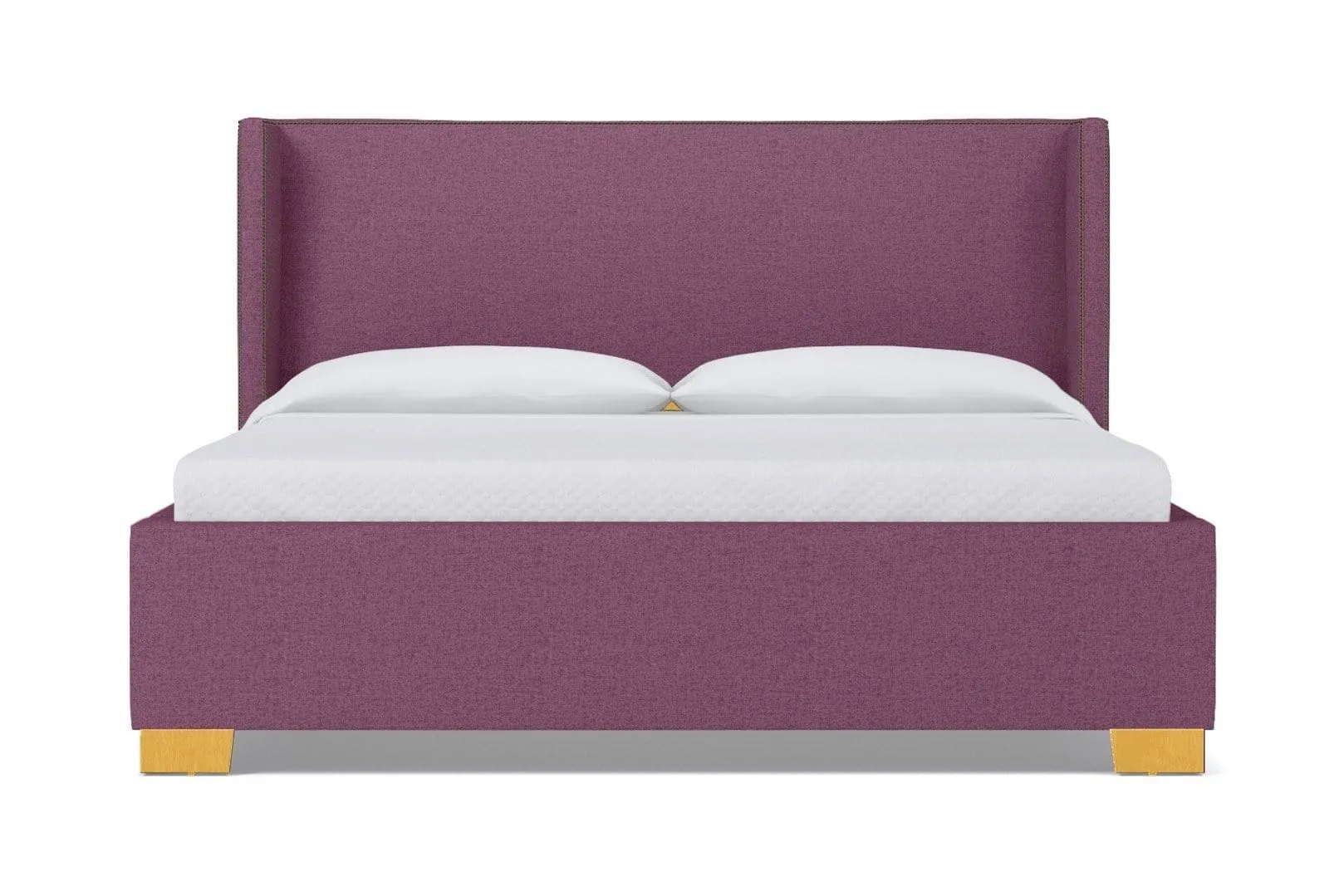 Everett Upholstered Bed :: Leg Finish: Natural / Size: Queen Size