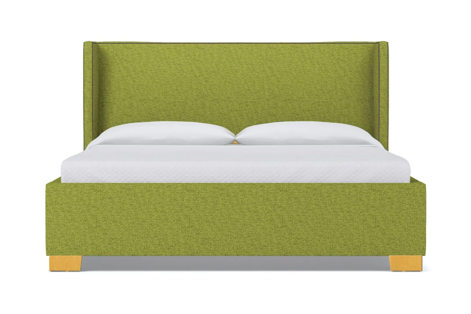 Everett Upholstered Bed :: Leg Finish: Natural / Size: Queen Size