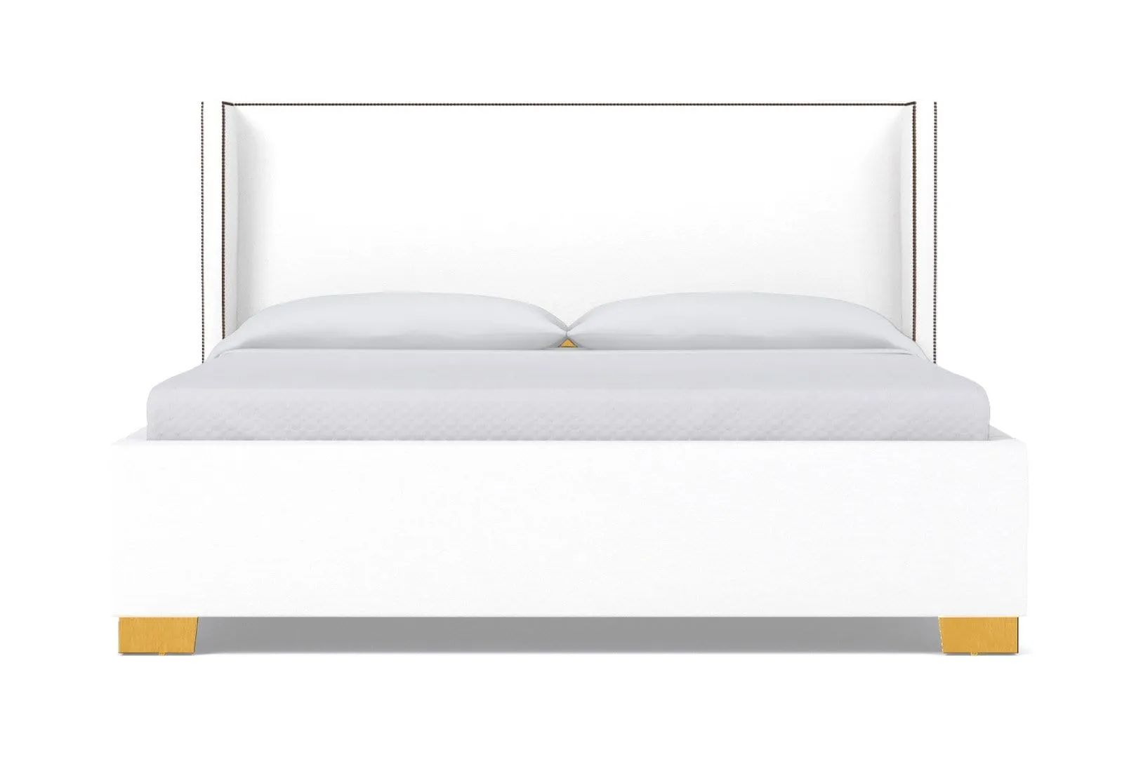 Everett Upholstered Bed :: Leg Finish: Natural / Size: Queen Size