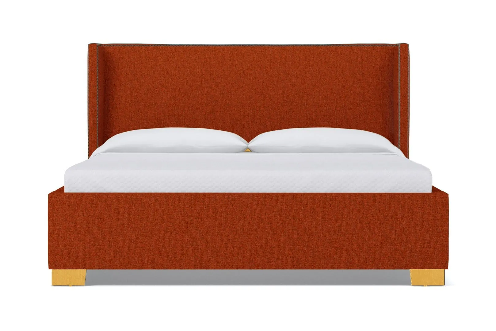 Everett Upholstered Bed :: Leg Finish: Natural / Size: Queen Size