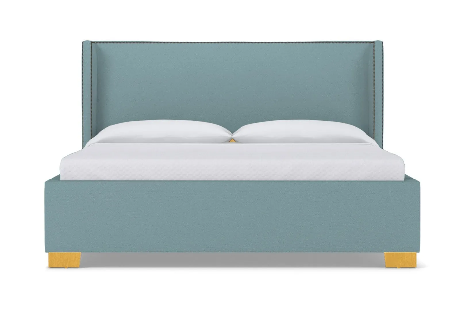 Everett Upholstered Bed :: Leg Finish: Natural / Size: Queen Size