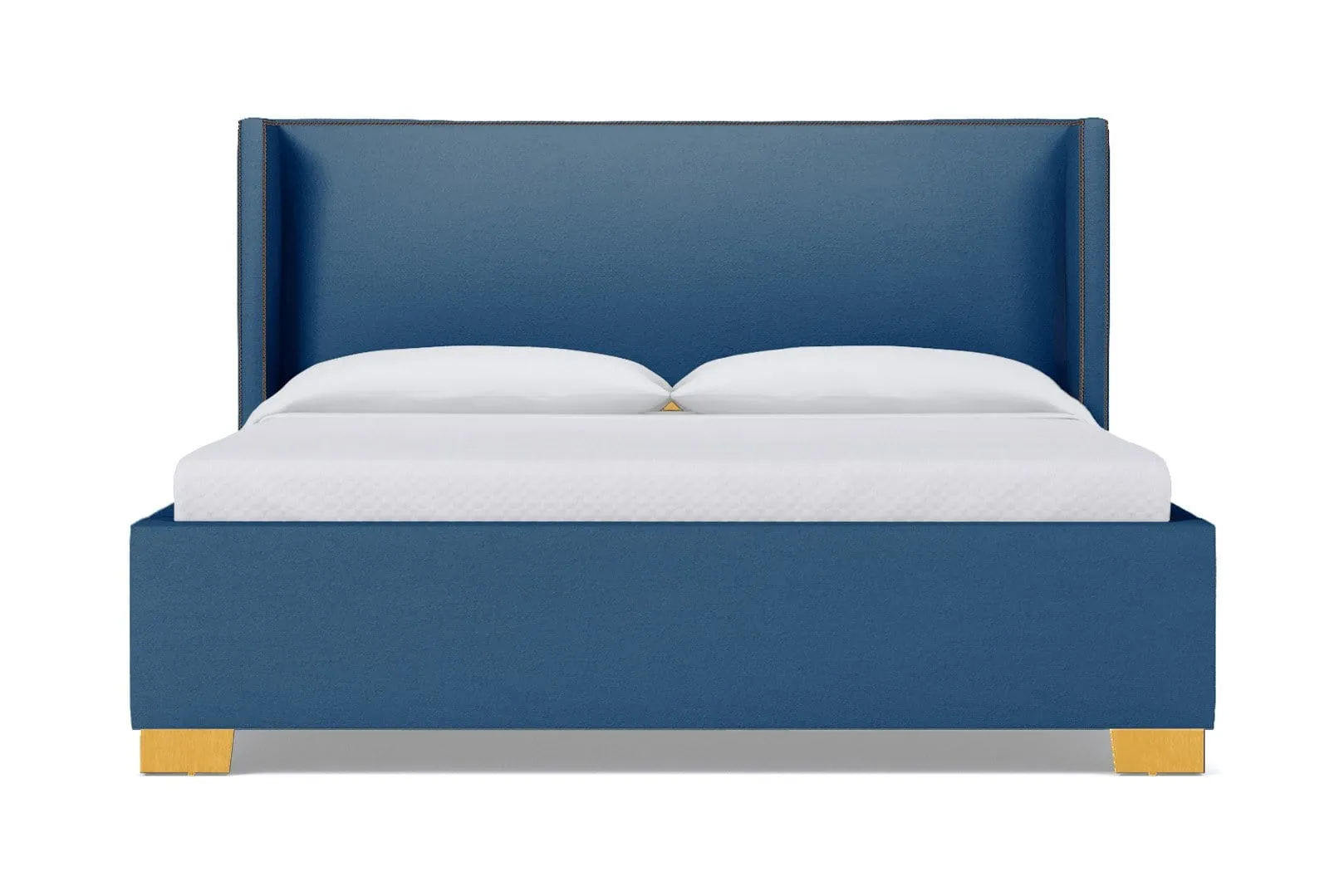 Everett Upholstered Bed :: Leg Finish: Natural / Size: Queen Size