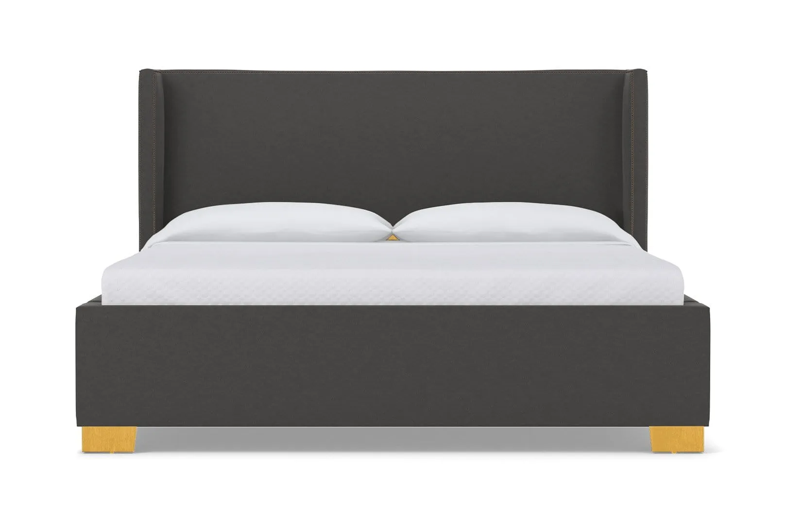 Everett Upholstered Bed :: Leg Finish: Natural / Size: Queen Size