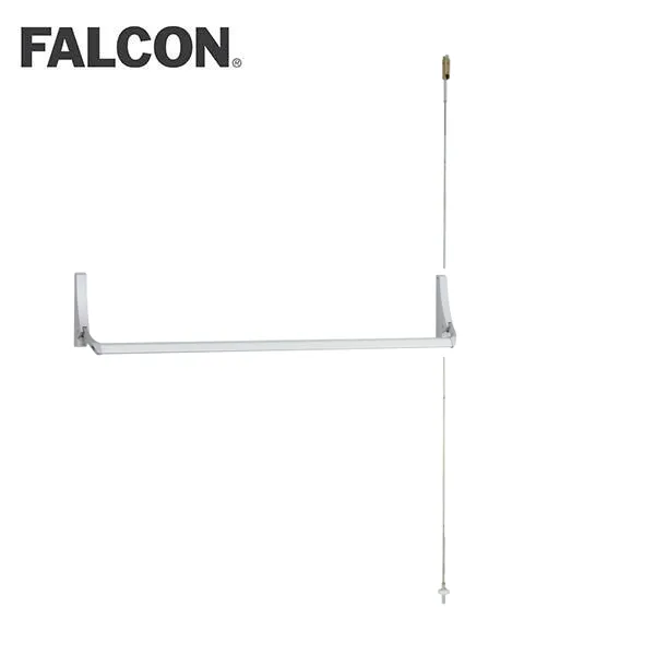 Falcon - 1992NL - Concealed Vertical Rod Crossbar Device - 44" - 689 - Satin Aluminum - Non Handed