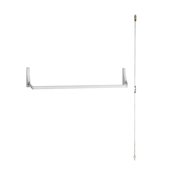 Falcon - 1992NL - Concealed Vertical Rod Crossbar Device - 44" - 689 - Satin Aluminum - Non Handed