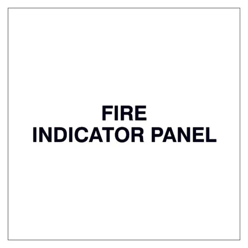Fire Door Text - Fire Indicator Panel