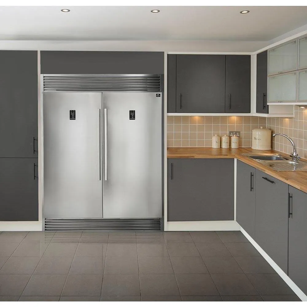 Forno 30" Dual Fuel Range, Premium Hood, Pro-Style Refrigerator & Stainless Steel Dishwasher Pro Appliance Package