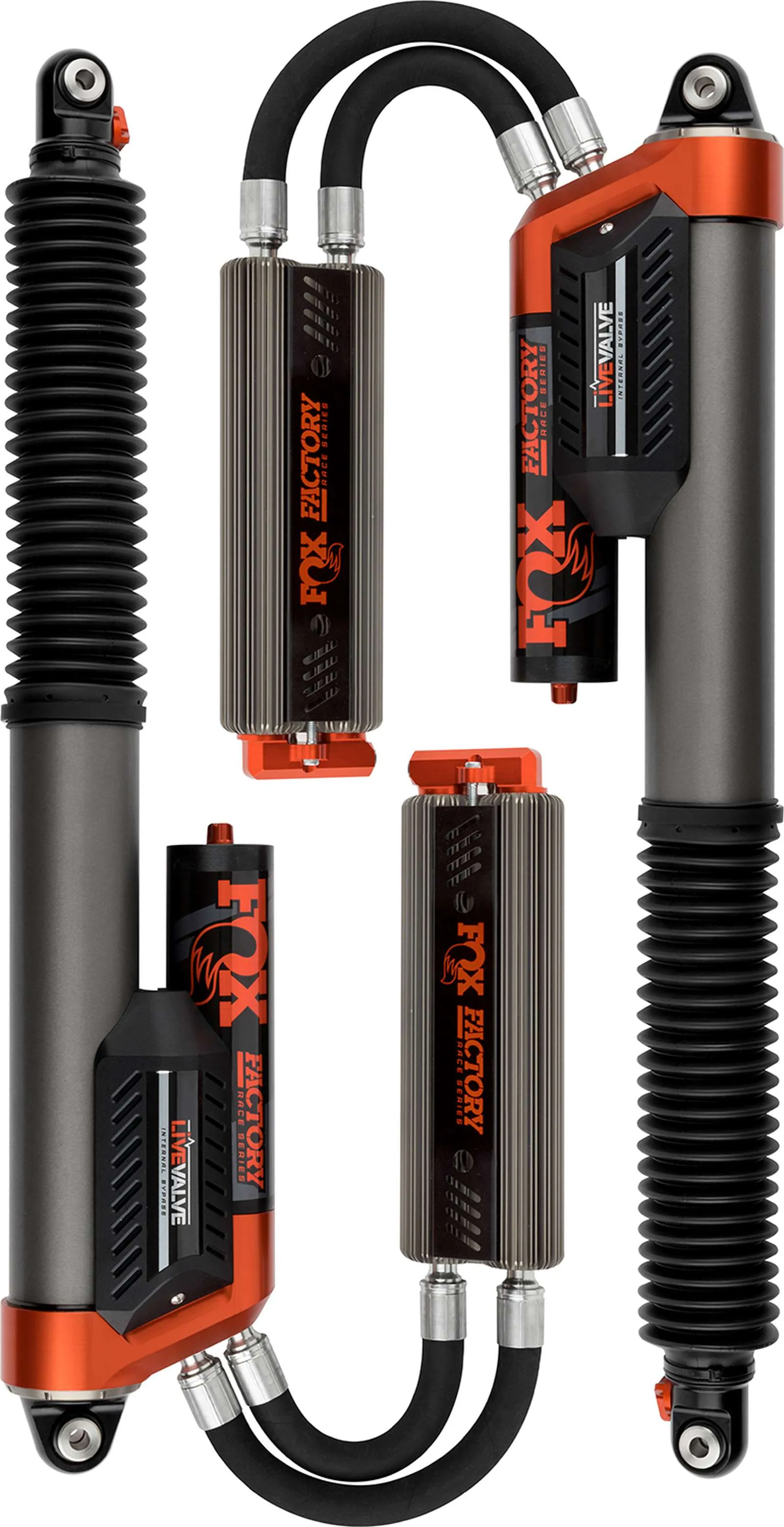Fox 3.0 Factory Race Series Live Valve Internal Bypass Piggyback Shocks Rear Pair for 2019-2020 Ford F150