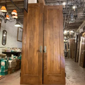 French Style Pair of Sold Wood Doors, Rocky Mountain Hardware