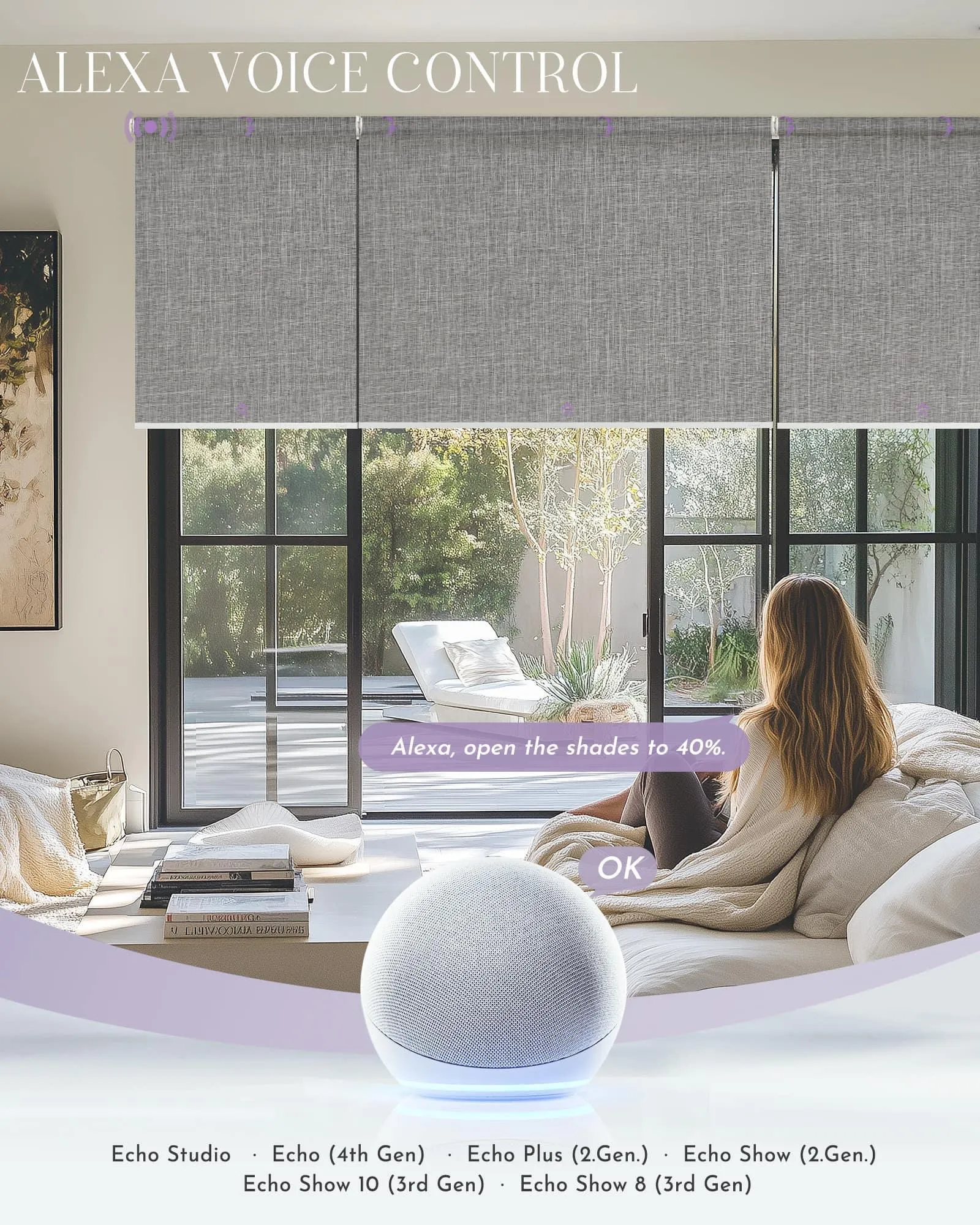 Graywind Motorized Coupled Roller Shades | Linked Roller Blinds