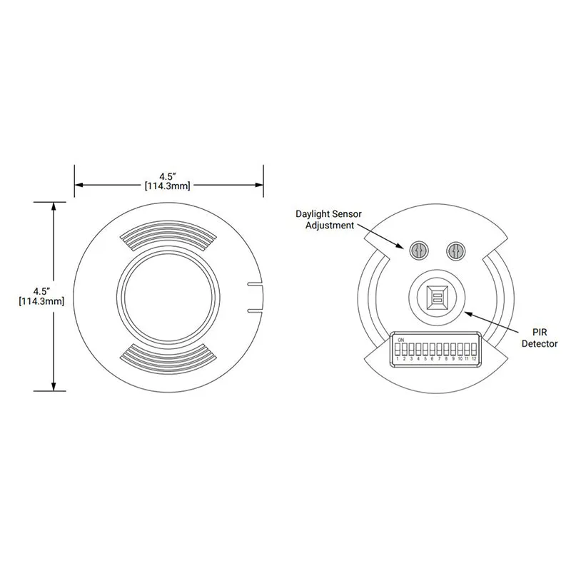 Greengate OAC-DT-2000 MicroSet Dual Tech Low Voltage Ceiling Sensor, 2000 sq. ft.