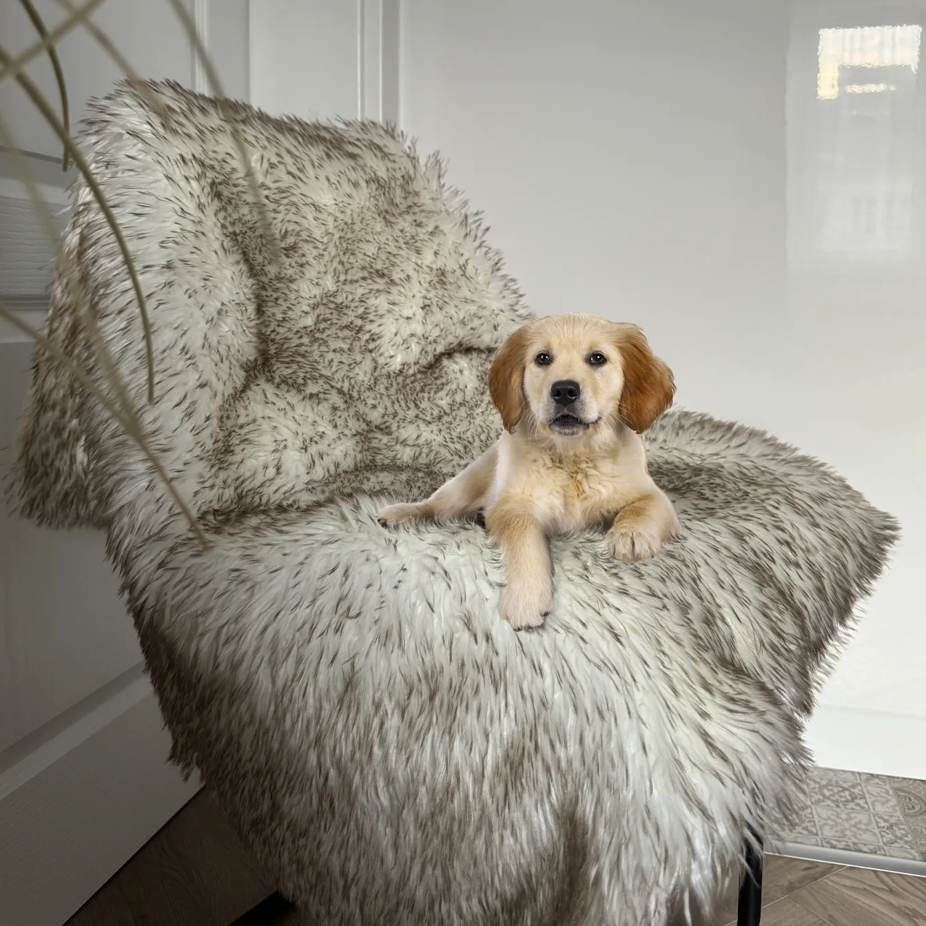 IHAPPYDOG Waterproof Faux Fur Dog Blanket, Plush Throw for Sleeping and Comfort, Couch Cover for Dogs, Pet Bed, Sofa, Car, Furniture Protector with Soft, Stain Resistant Surface, Machine Washable