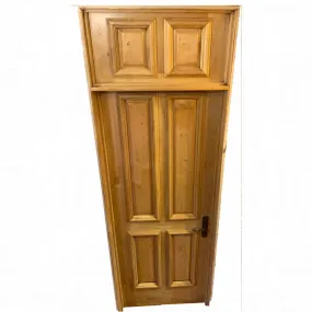 Interior Door with Transom, Wormy Maple