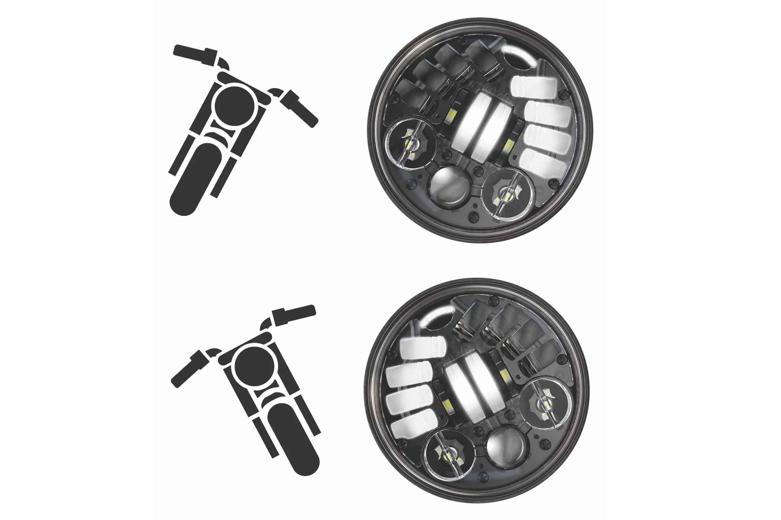 JW Speaker: 8690A2-12V LED Headlight (Chrome)