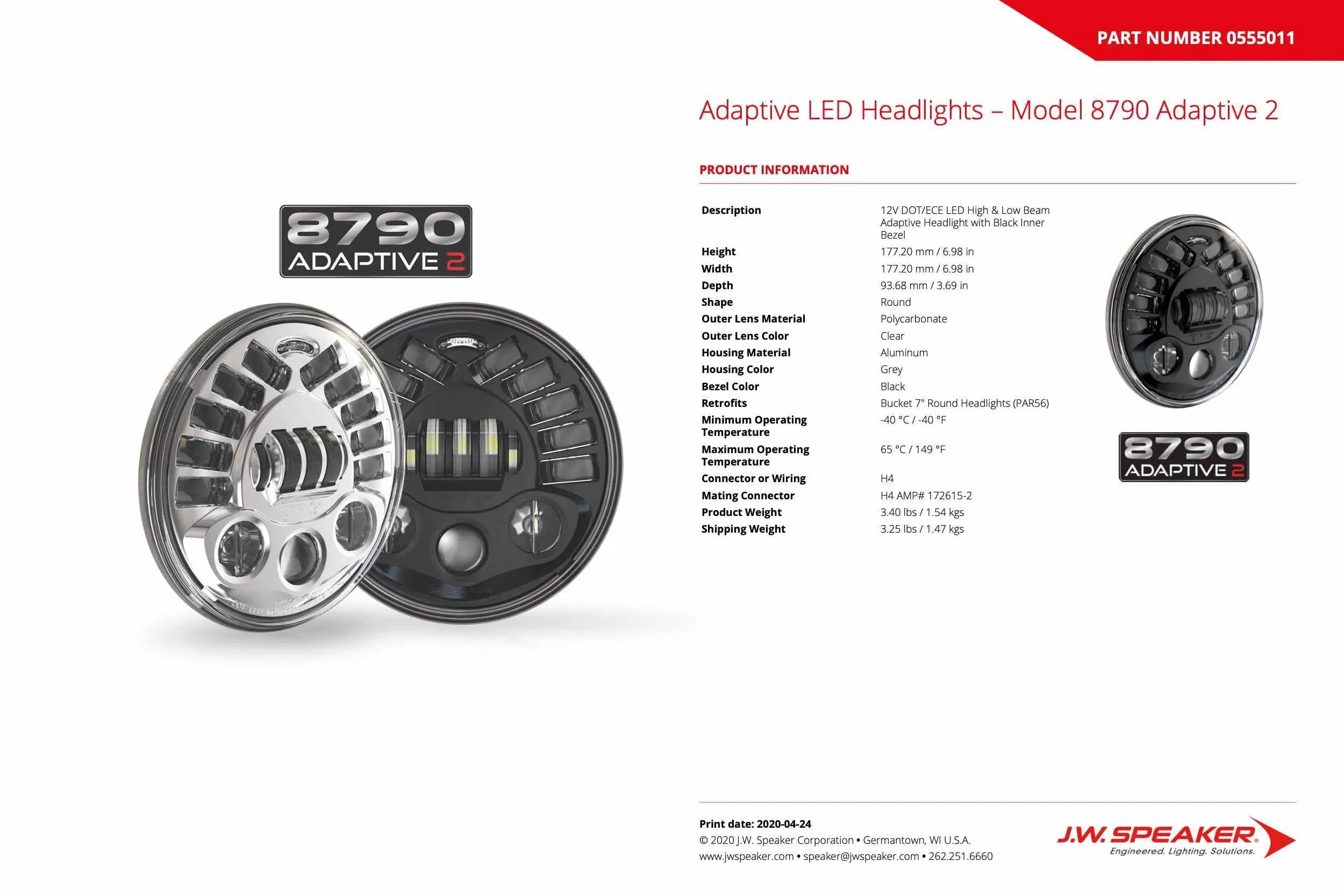 JW Speaker: 8790A2-12V w/Mount ring (Black)