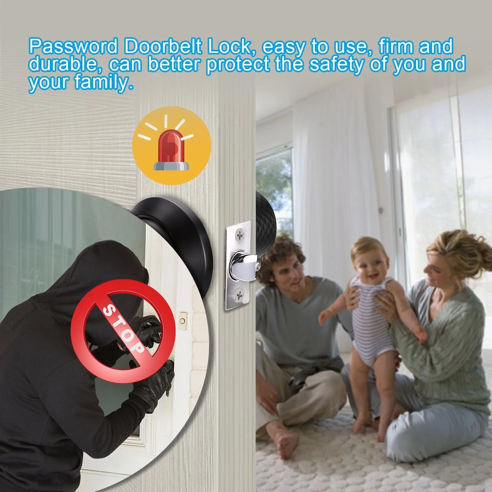 Keyless Smart Lock Digital Door Lock with Keypad & Spare Keys