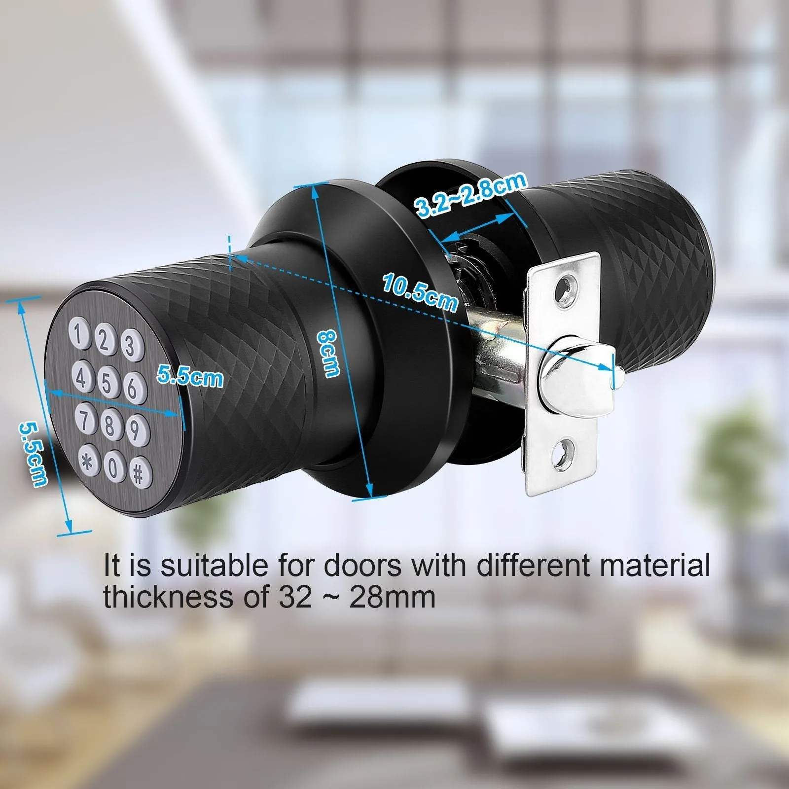 Keyless Smart Lock Digital Door Lock with Keypad & Spare Keys