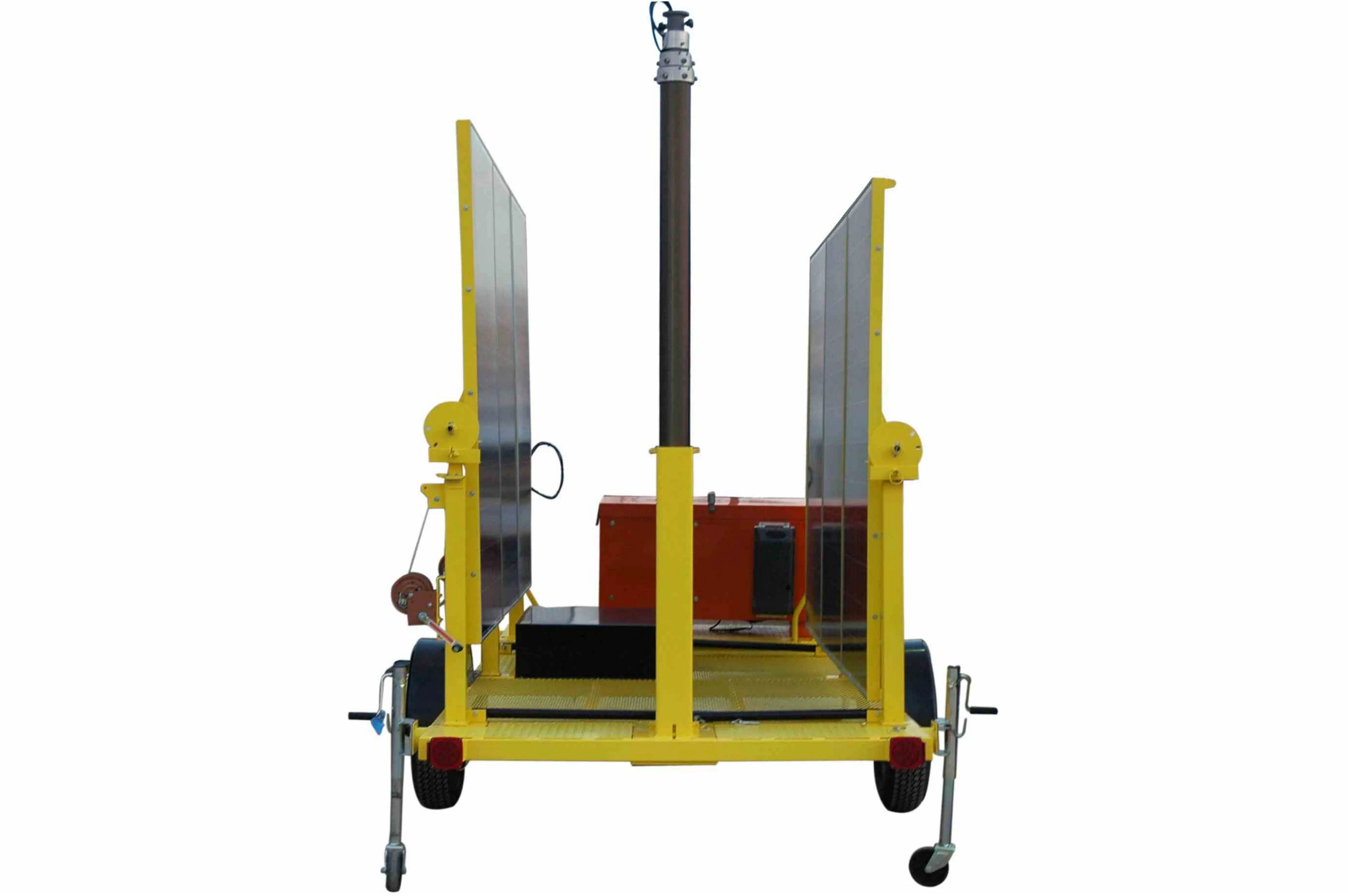 Larson Electronics1.5KW Solar Power Generator w/ Pneumatic Light Tower Mast - (4) LED Lights - 64000 Lumens - 36 Hours