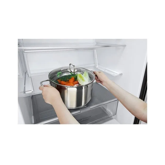 LG GC-B529NQCM 2 Doors Fridge 420L Trimless Tempered Glass Shelf Matte Black