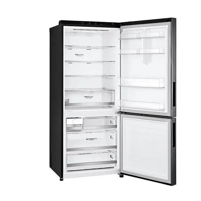 LG GC-B529NQCM 2 Doors Fridge 420L Trimless Tempered Glass Shelf Matte Black