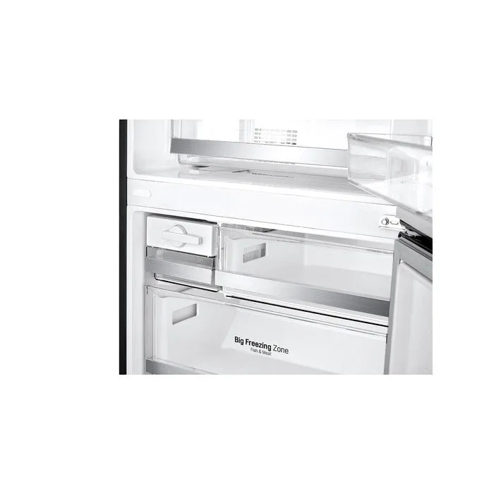 LG GC-B529NQCM 2 Doors Fridge 420L Trimless Tempered Glass Shelf Matte Black