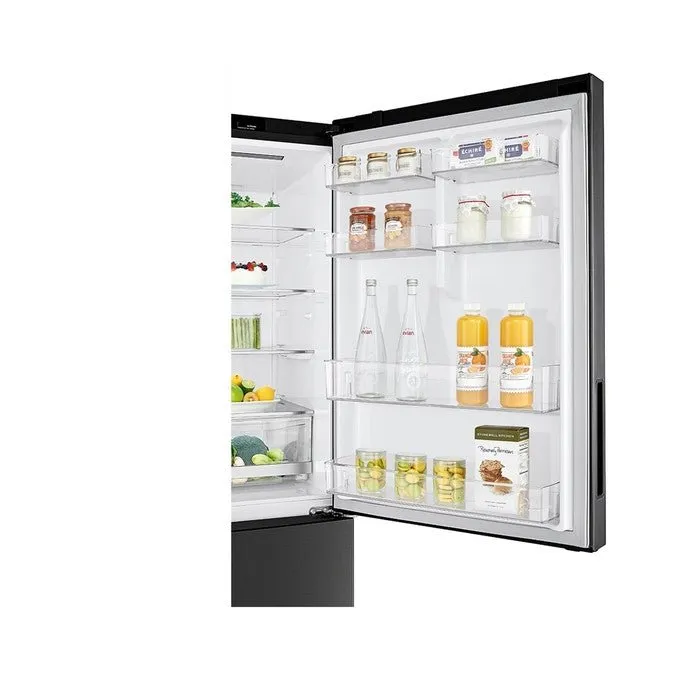 LG GC-B529NQCM 2 Doors Fridge 420L Trimless Tempered Glass Shelf Matte Black