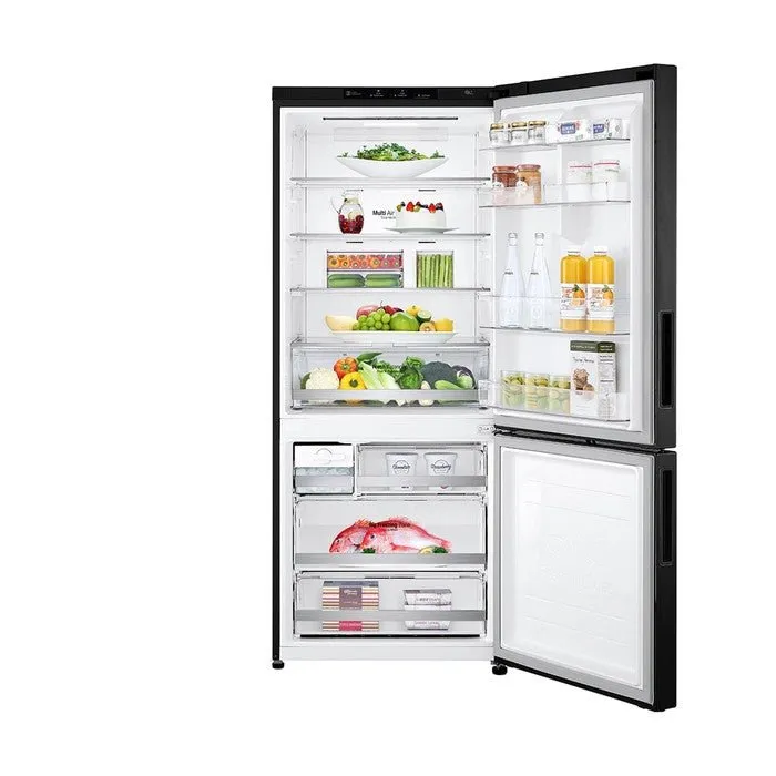 LG GC-B529NQCM 2 Doors Fridge 420L Trimless Tempered Glass Shelf Matte Black