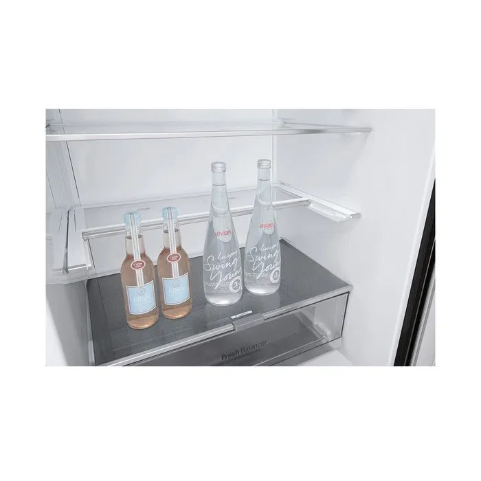 LG GC-B529NQCM 2 Doors Fridge 420L Trimless Tempered Glass Shelf Matte Black