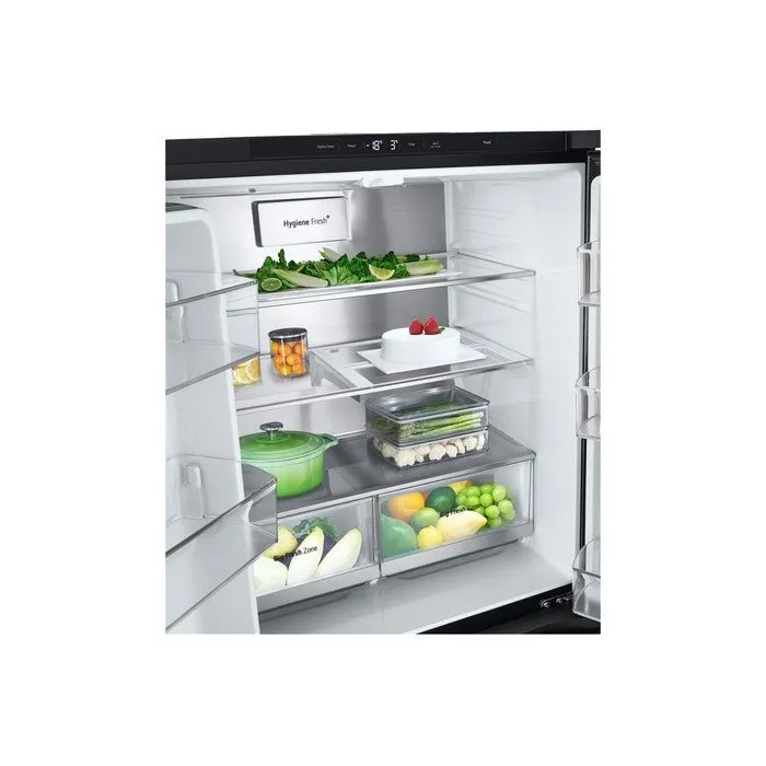 LG GC-V22FFQMB 4 Doors Fridge 431L French Door With Instaview Black Steel
