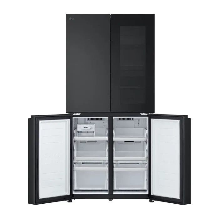 LG GC-V22FFQMB 4 Doors Fridge 431L French Door With Instaview Black Steel