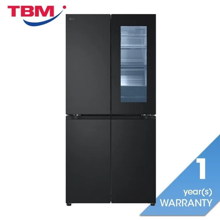 LG GC-V22FFQMB 4 Doors Fridge 431L French Door With Instaview Black Steel