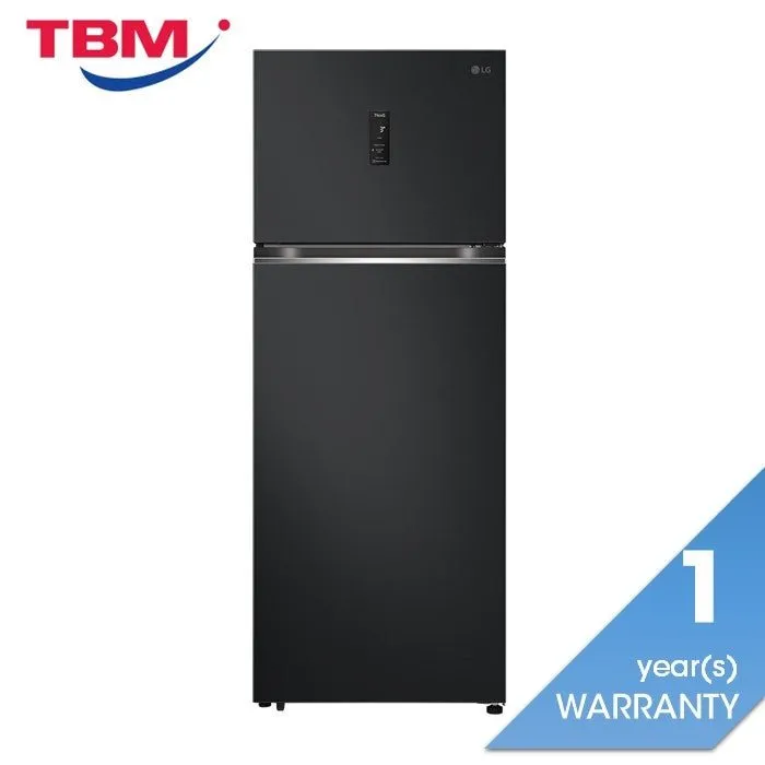 LG GN-B452PQBK 2 Doors Fridge 461L Smart Inverter Linear Cooling Matte Black