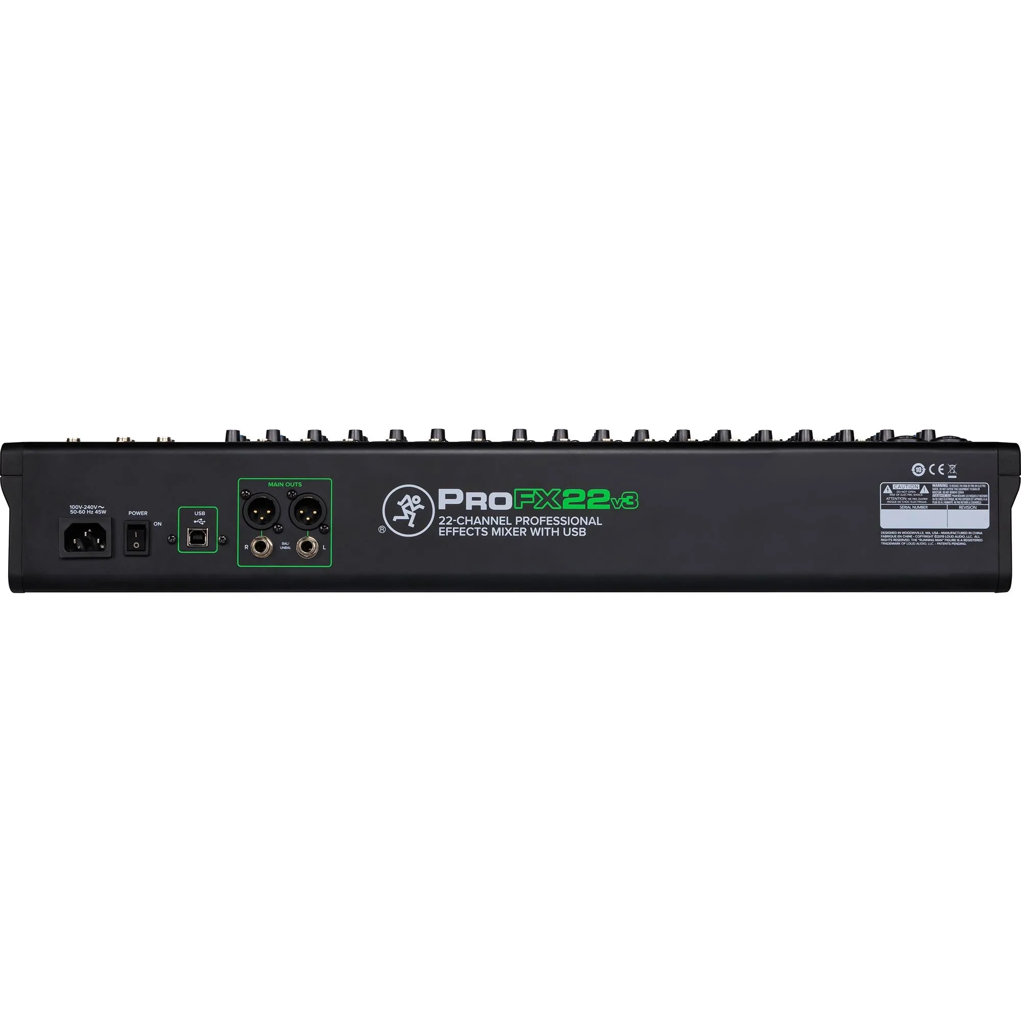 Mackie 22 Channel 4-Bus Professional Effects Mixer With USB