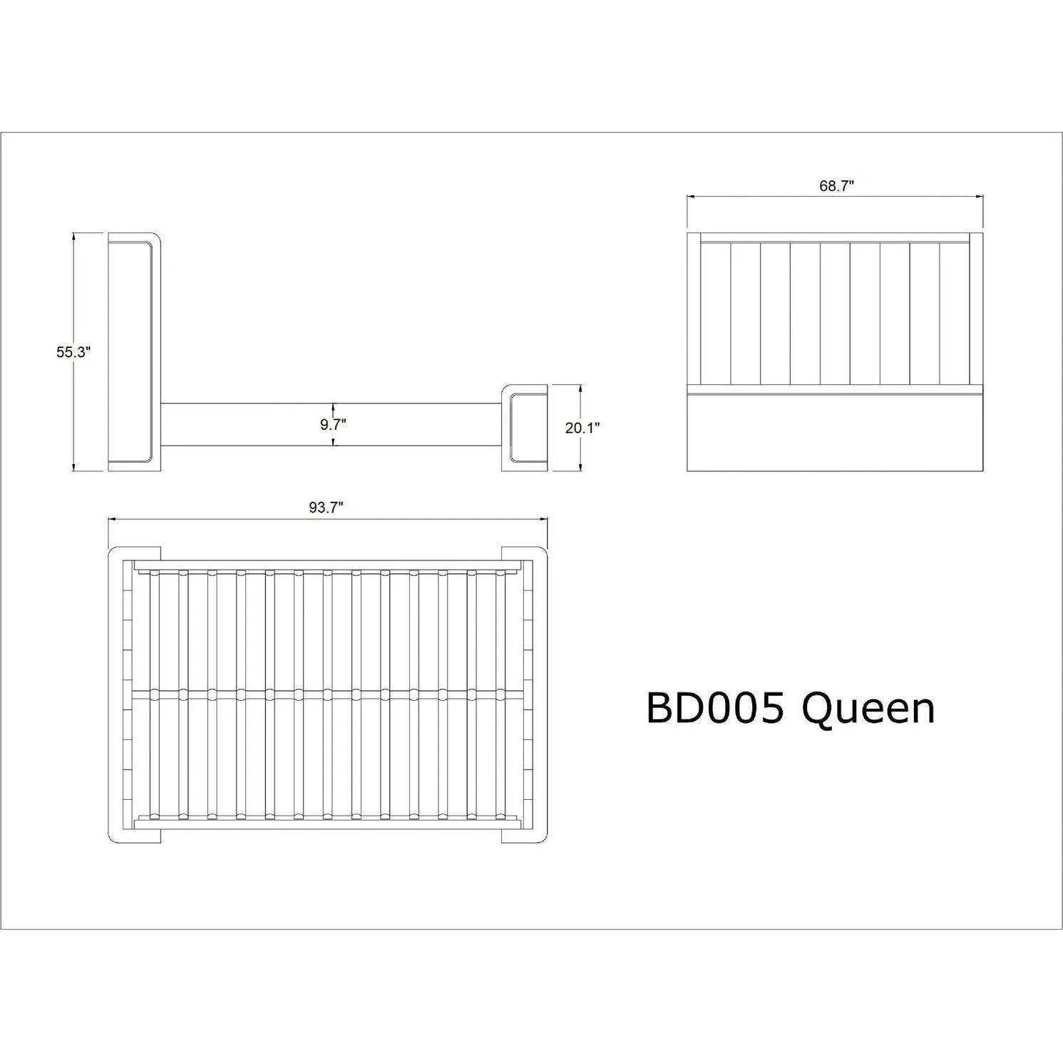 Manhattan Comfort Kingdom Queen Bed