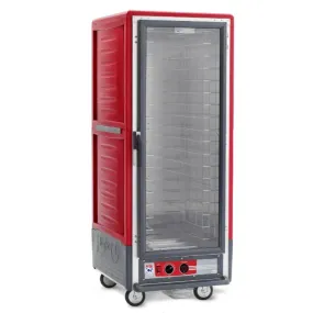 Metro C5 3 Series Full Height Insulated Mobile Heated Cabinet with 18 Pan Capacity, Clear Door