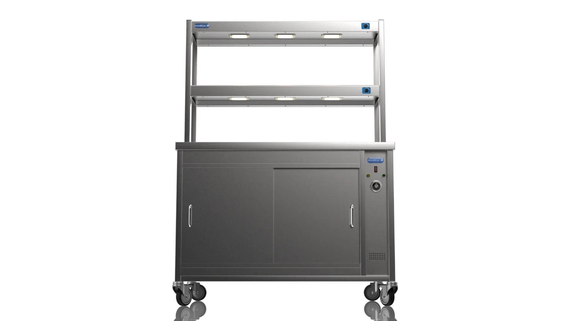 Nordstar DTC 1200 Double Tier Gantry Hot Cupboard Combo - 1200mm