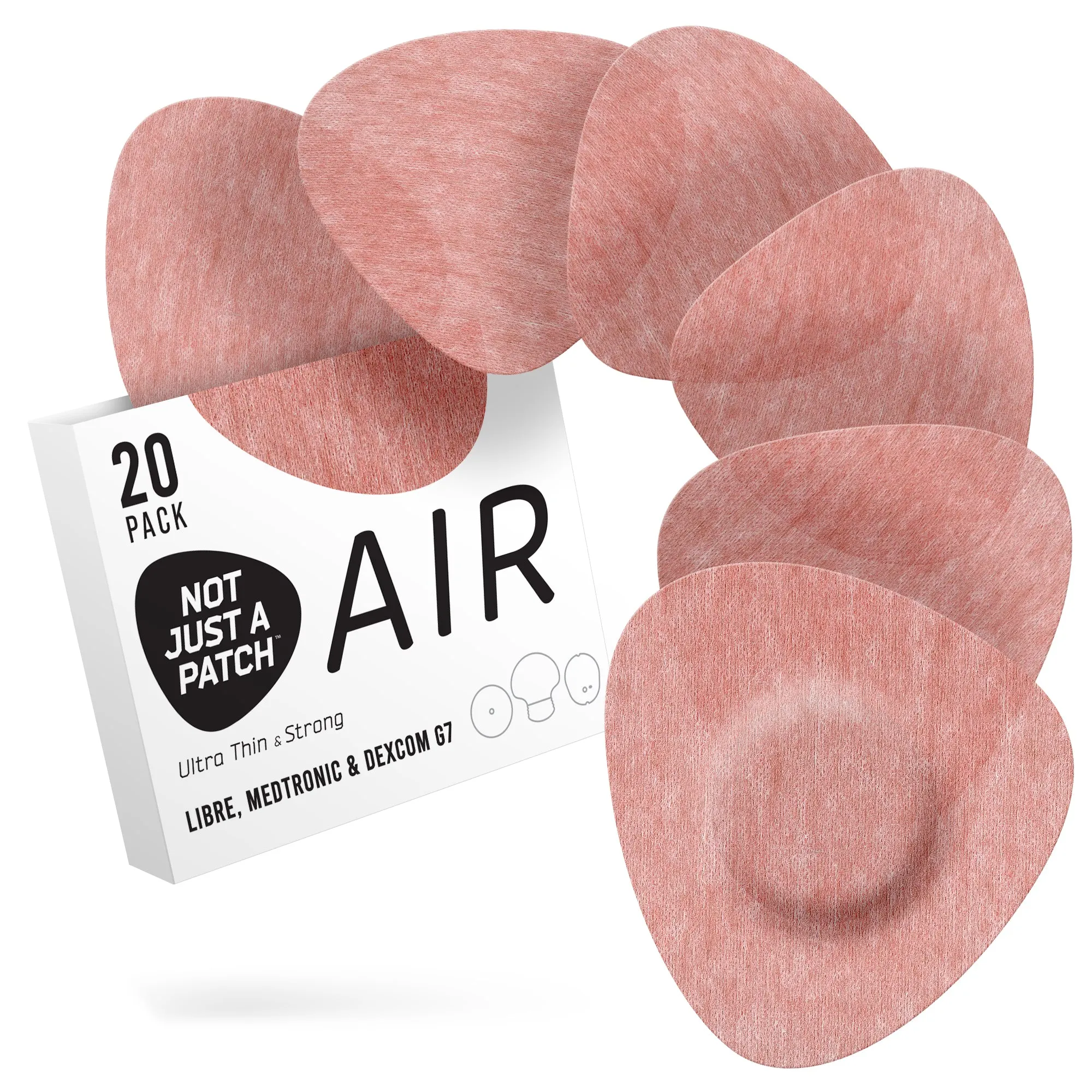 Not Just a Patch Air - Freestyle Libre/Dexcom G7/ Medtronic CGM - 20 Pack - Many Colours Available